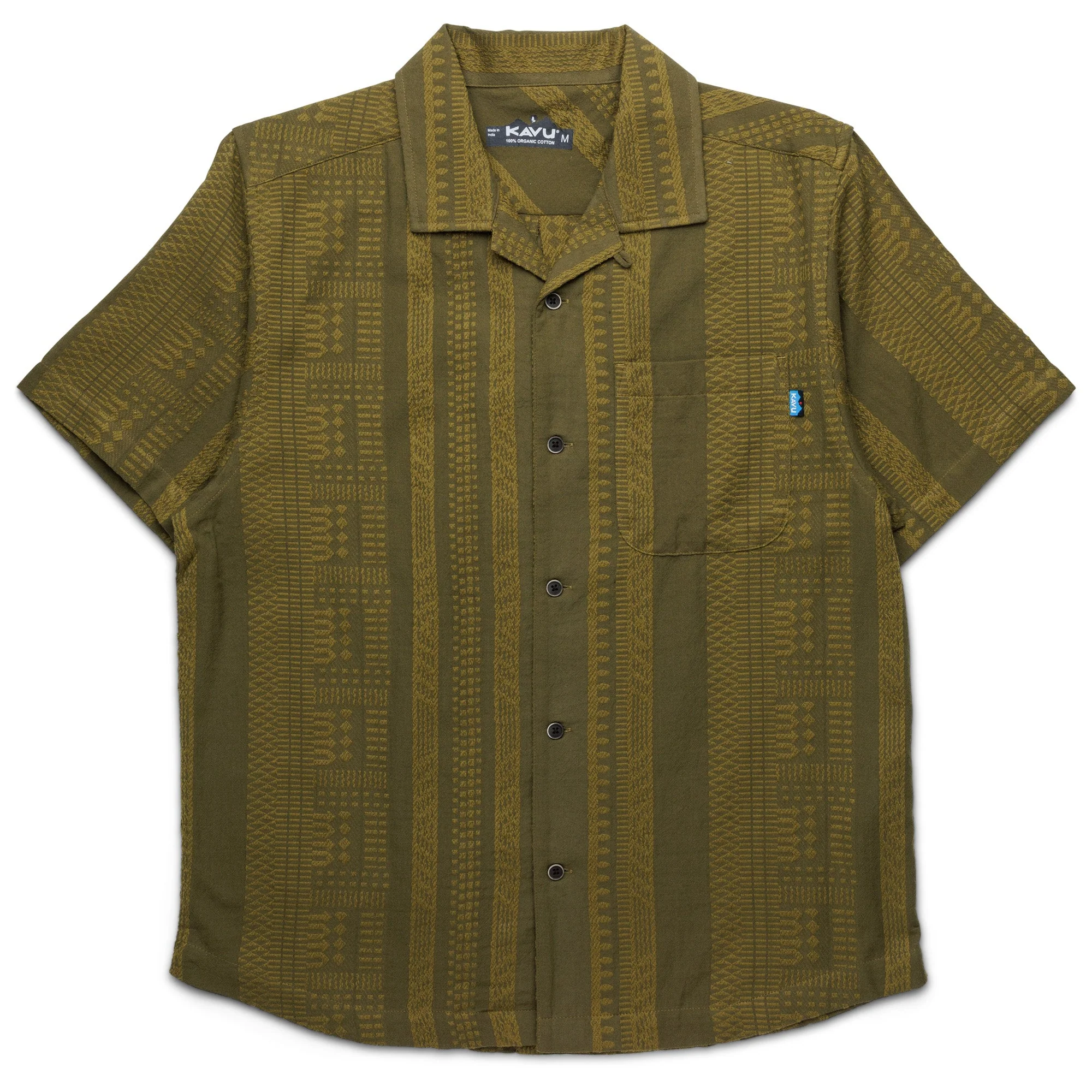KAVU Castaway Short Sleeve Shirt (Kelp Dobby)