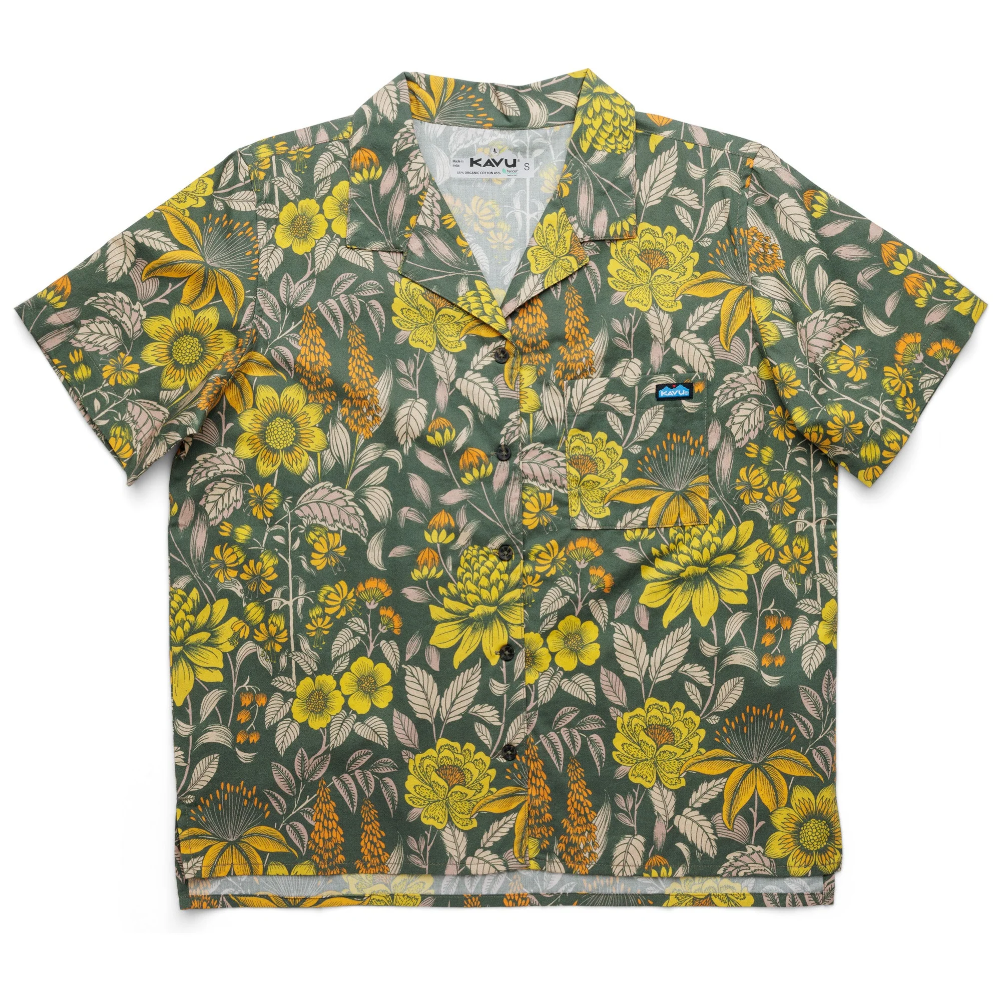 KAVU Cedar Springs Short Sleeve Shirt (Floral Forest)