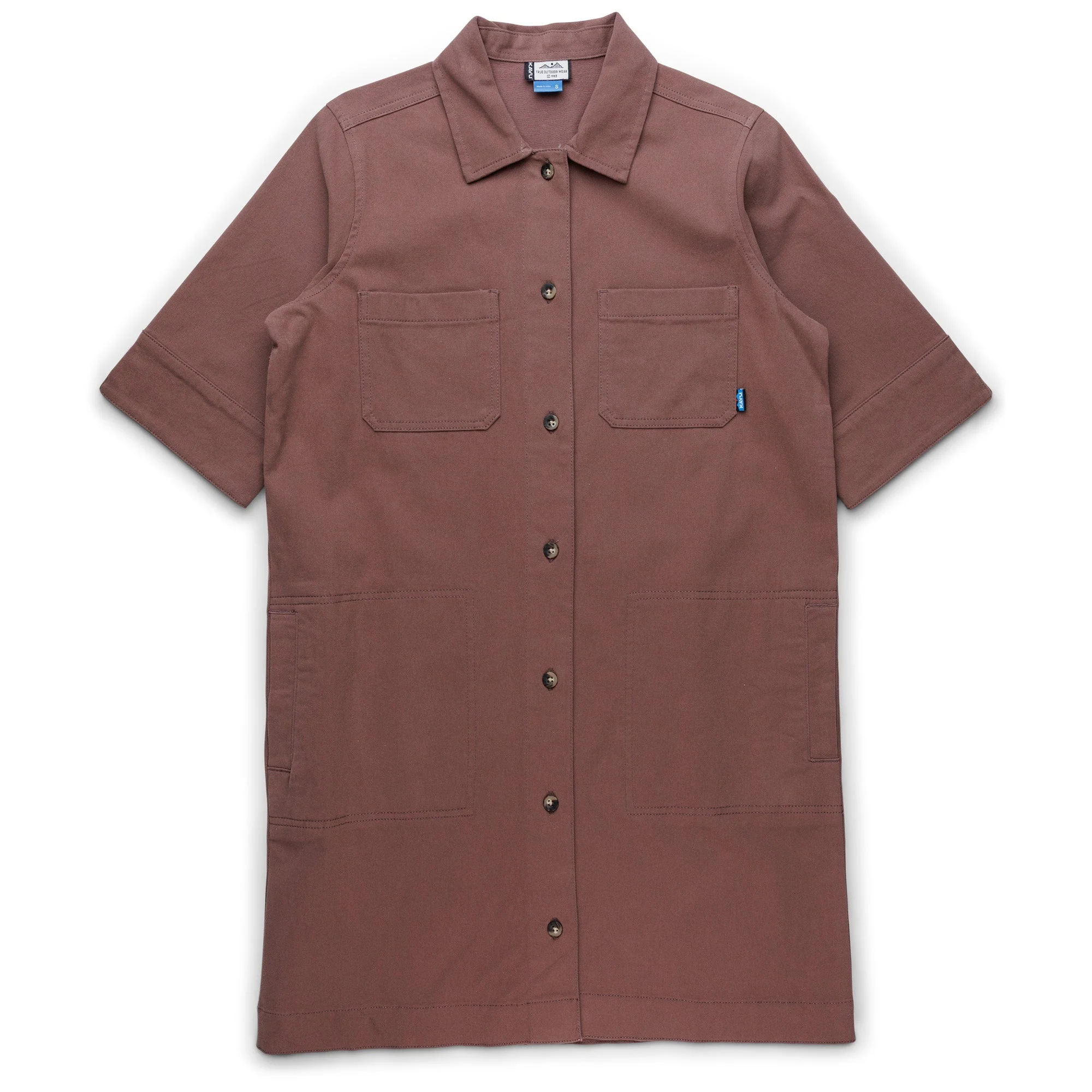 KAVU Everly Shirt Dress (Chocolate)