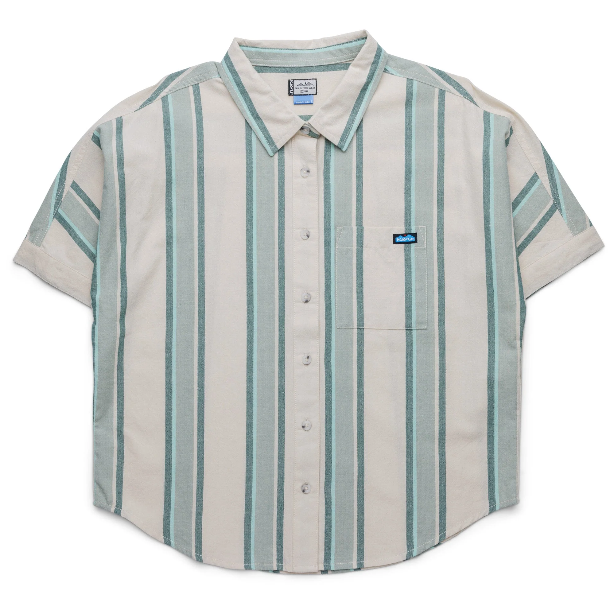 KAVU Fairhope Short Sleeve Shirt (Sea Stripe)