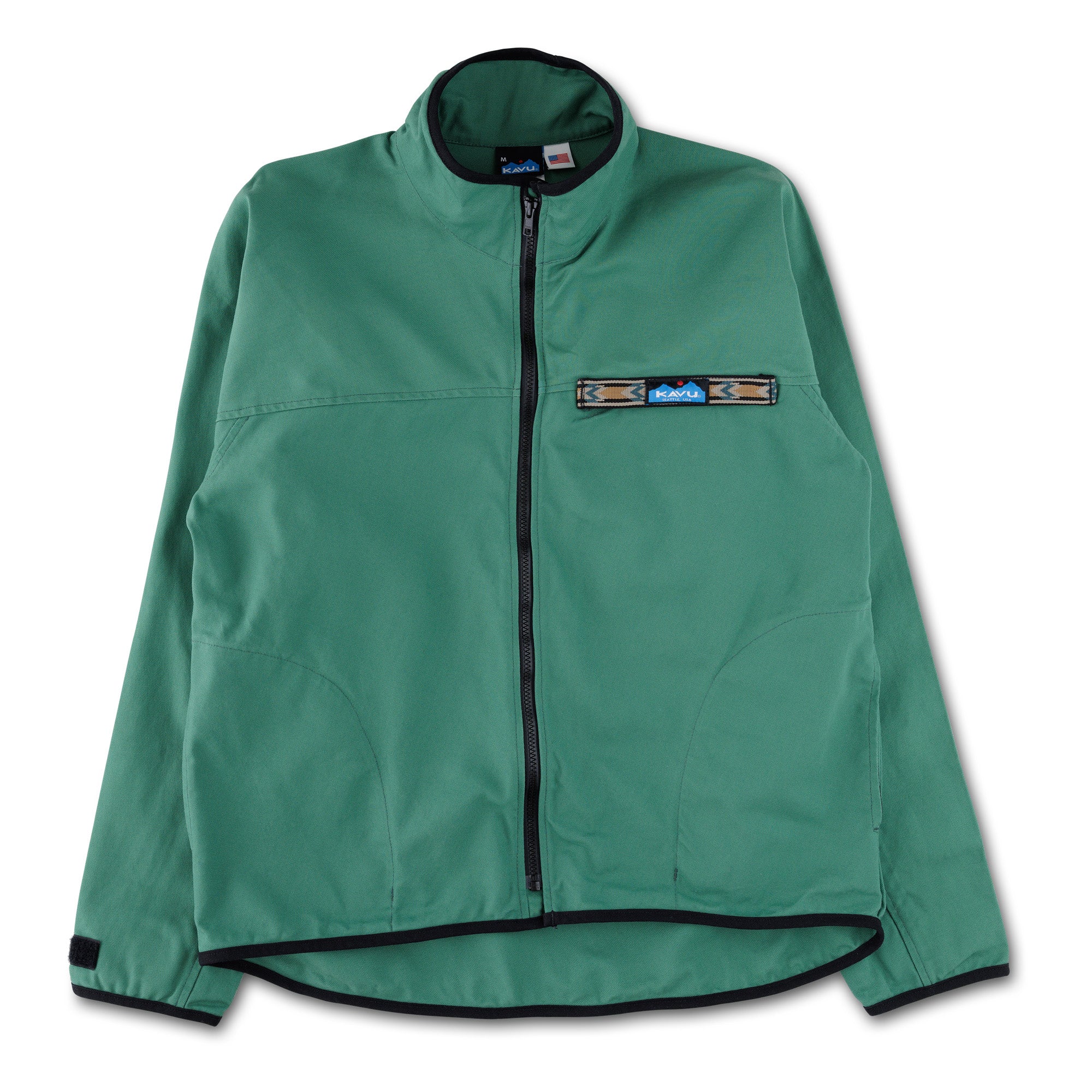 KAVU Long Sleeve Full Zip Throwshirt (Emerald)