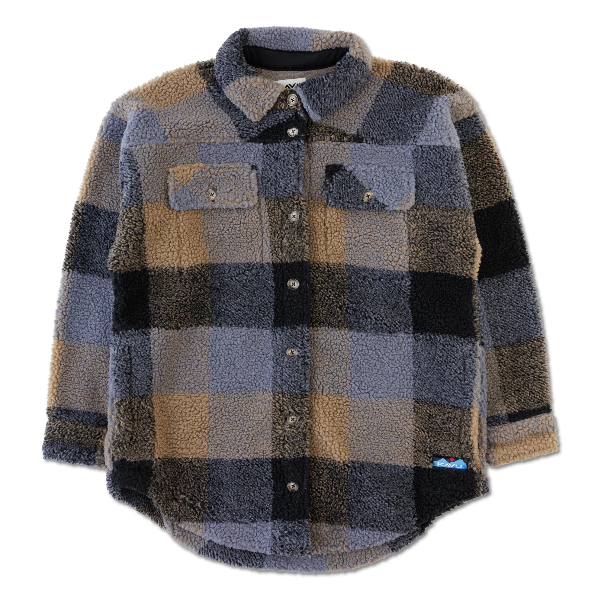 KAVU Northern Sky Fleece Shirt Jacket (Nightshade Plaid)